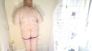 Submissve ABDL Sissy Sub Teases Cock in the Shower Edging Dick HD POV Ass Play Toys Strip Dance Wet - porn video