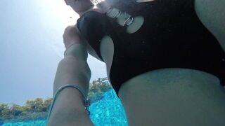 in the new year sexy lovenia lux masturbating underwater in the pool - porn video