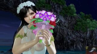Dead or Alive Xtreme Venus Vacation Kokoro Mini Wedding Dress Nude Mod Fanservice Appreciation - porn video