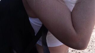 BIMBO Gets FUCKED in PUBLIC While HIKING - porn video