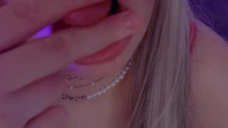 sucking on my fingers and touching my nipples - porn video